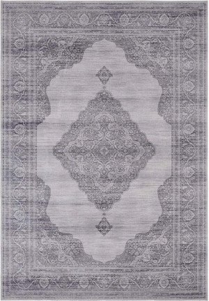 Dywan orientalny do salonu 200x290cm NOURISTAN CARME, płasko tkany, szary kolor