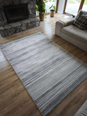 Dywan do salonu 160x230cm, loftowy wzór z pluszowym włosiem