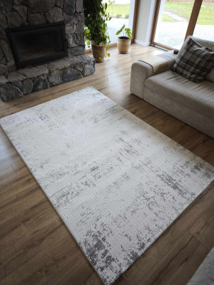 Dywan do salonu 160x230cm, loftowy wzór z pluszowym włosiem
