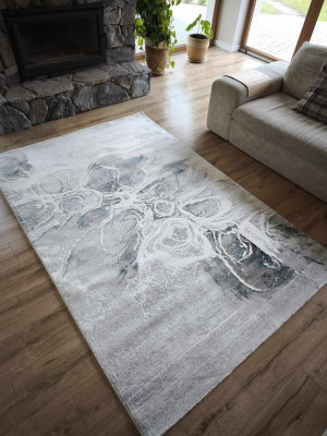 Dywan do salonu 160x230cm, loftowy wzór z pluszowym włosiem