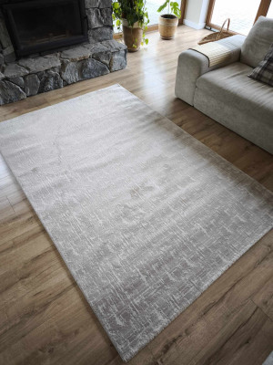 Dywan do salonu 160x230cm, loftowy wzór z pluszowym włosiem