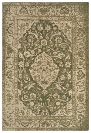 Dywan do salonu 200x285cm, uniwersalny do wielu pomieszczeń HANSE HOME CATANIA- zielono kremowy szenilowy