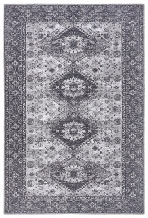 Dywan antypoślizgowy do kuchni,na korytarz szary wzór tradycyjny 75x150cm,Hanse Home BILA