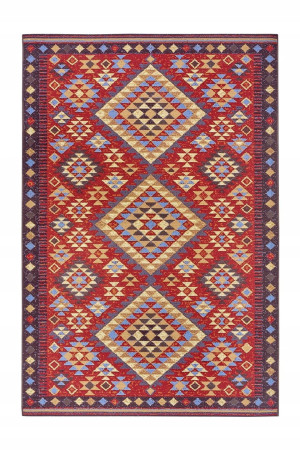 Dywan do salonu 120x180cm, uniwersalny do wielu pomieszczeń,płasko tkany czerwony orientalny Villeroy&BOCH ESTHER