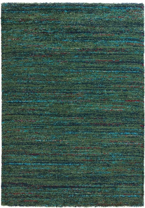 Dywan Shaggy do salonu 200x290cm,MINT RUGS CHIC , zielony z długim włosiem