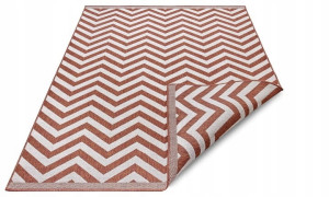 Dywan na taras 240x340cm,brązowo kremowy dwustronny płasko tkany sznurkowy, NORTHRUGS PALMA
