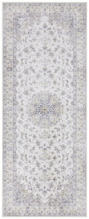 Chodnik 80x200 na korytarz- przedpokój, ELLE DECOR Imagination,szaro kremowy orientalny wzór płasko tkany