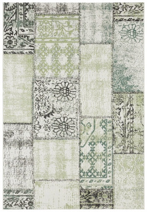 CHODNIK 80x200cm-NORTHRUGS SYMI,płasko tkany typu sizal, sznurkowy kremowo zielony kolor