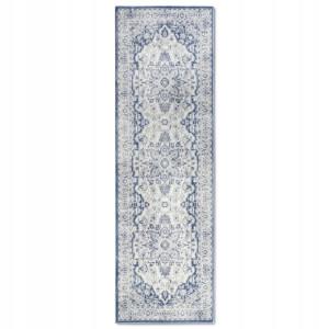 Chodnik tradycyjny na korytarz, przedpokój 80x240cm, Villeroy&BOCH Gabrielle ,klasyczny wzór kremowo niebieski