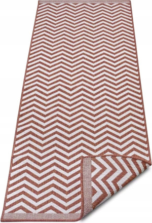 Chodnik 80x250cm Northrugs PALMA- kremowo brązowy, płasko tkany, sznurkowy ,dwustronny,zewnętrzno-wewnętrzny