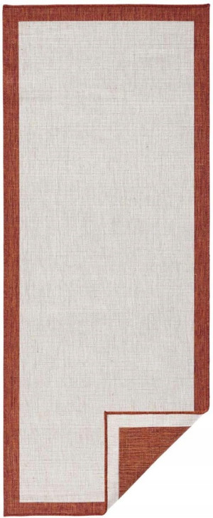 Chodnik 80x250cm Northrugs PALMA- kremowo brązowy, płasko tkany, sznurkowy ,dwustronny,zewnętrzno-wewnętrzny