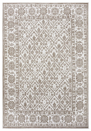 Chodnik 80x250cm Northrugs TWIN- beżowo kremowy, płasko tkany, sznurkowy ,dwustronny,zewnętrzno-wewnętrzny