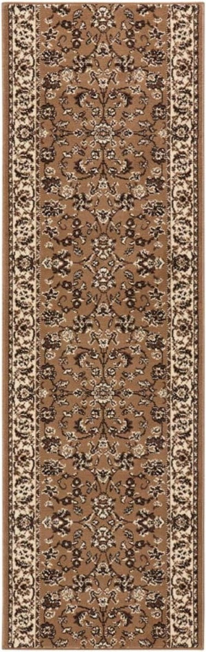 Chodnik na korytarz, przedpokój 80x500cm-Hanse Home z krótkim miękkim włosem, brązowo kremowy kolor