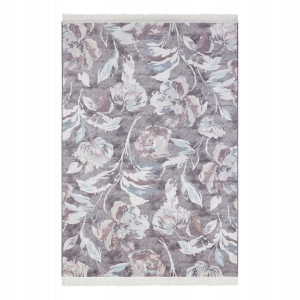Dywan do salonu 95x140cm, orientalny wzór w kwiaty, Nouristan Contemporary kremowo szary