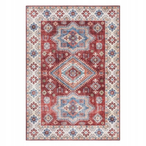 Dywan orientalny do salonu 80x150cm NOURISTAN ASMAR, wielokolorowy płasko tkany wzór