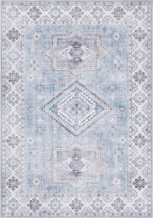 Dywan orientalny do salonu 80x150cm NOURISTAN Gratia, wielokolorowy płasko tkany wzór