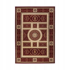 Dywan tradycyjny do salonu 80x120cm,NOURISTAN HERAT klasyczny kremowo bordowy wzór