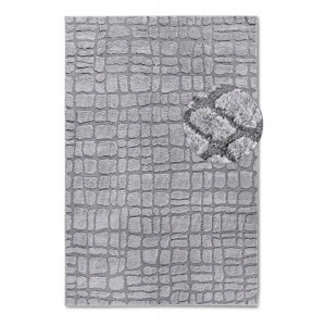 Dywan do salonu 160x235cm, ELLE DECOR Artistique, wycinany wzór 3D, kolor szary