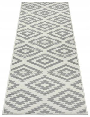 Chodnik na korytarz, przedpokój 80x200cm-Hanse Home BASIC z krótkim miękkim włosem, szaro kremowy kolor