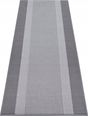 Chodnik na korytarz, przedpokój 80x350cm-Hanse Home Basic z krótkim miękkim włosem, szary nowoczesny