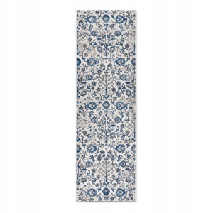 Chodnik tradycyjny na korytarz, przedpokój 80x240cm, Villeroy&BOCH ERNEST ,klasyczny wzór kremowo niebieski