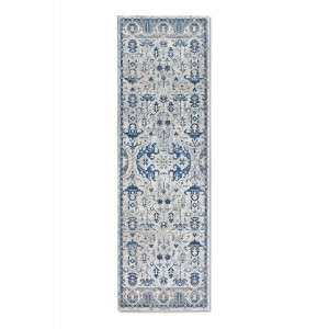 Chodnik tradycyjny na korytarz, przedpokój 80x240cm, Villeroy&BOCH Emmanuel ,klasyczny wzór kremowo niebieski