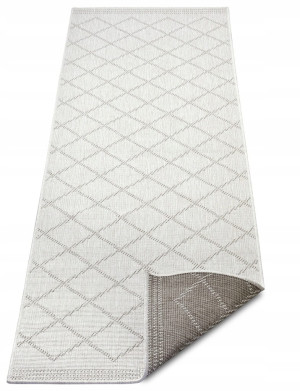 Chodnik 80x250cm NORTHRUGS CORSICA- beżowo kremowy , płasko tkany, sznurkowy ,dwustronny,zewnętrzno-wewnętrzny