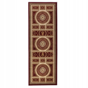 Chodnik tradycyjny na korytarz, przedpokój 80x240cm, NOURISTAN HERAT ,klasyczny wzór bordowo beżowy