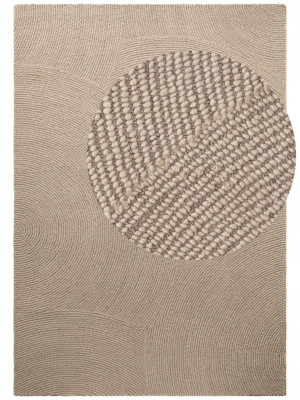 Dywan wełniany do salonu 80x150cm-Hanse Home Eleni , beżowy z miękkim włosiem, wycinany 3d