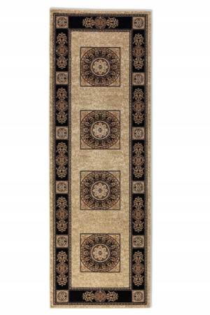 Chodnik tradycyjny na korytarz, przedpokój 80x240cm, NOURISTAN HERAT ,klasyczny wzór czarno beżowy