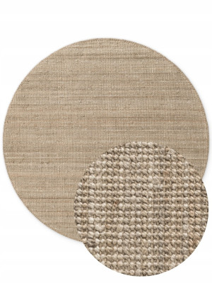 DYWAN okrągły ,naturalny z juty HANSE HOME Bouclé Jaipur okrągły 160 cm w kolorze beżowym