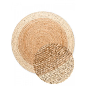 DYWAN okrągły ,naturalny z juty HANSE HOME Bouclé okrągły 100cm w kolorze kremowo beżowym
