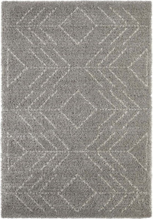 Dywan boho szary pluszowy Shaggy 80x150 cm