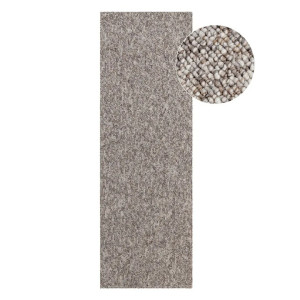 Chodnik tuftowany na korytarz 80x240cm, Elle Decor Rocco, szaro kremowy płasko tkany