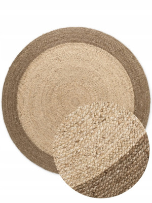 DYWAN okrągły ,naturalny z juty HANSE HOME Bouclé okrągły 100cm w kolorze kremowo beżowym