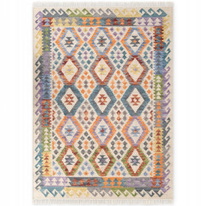 DYWAN dwustronny z wełny 160x230cm,Hanse Home Kamal Oasis, tkany ręcznie wzór etniczny