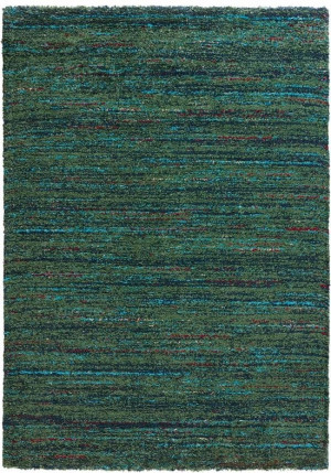 Dywan Shaggy butelkowa zieleń, pluszowy 80x150 cm