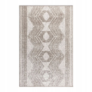 Dywan na taras 160x230cm ELLE DECOR GEMINI- beżowo kremowy, dwustronny płasko tkany,zewnętrzno-wewnętrzny