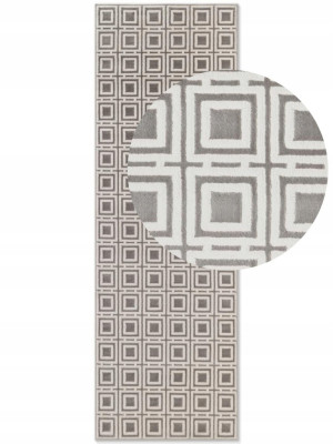CHODNIK do korytarza 80x240cm, ELLE DECORATION Perles , kolor szaro kremowy