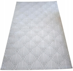 Ekskluzywny gruby Dywan SETA HALI, pluszowy wzór loftowy do salonu 160x230cm,kremowo beżowy