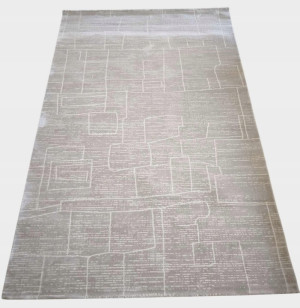 Ekskluzywny gruby Dywan SETA HALI, pluszowy wzór loftowy do salonu 160x230cm,kremowo beżowy