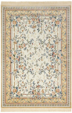 DYWAN tradycyjny do salonu 160x230cm , wzór kremowo beżowo Nouristan ANTIK FLOWERS