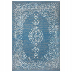 Dywan tradycyjny 120x170cm-HANSE HOME ,niebiesko kremowy klasyczny wzór z miękkim włosem
