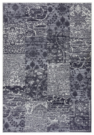 Dywan tradycyjny 120x170cm-HANSE HOME ,grafitowo kremowy klasyczny wzór z miękkim włosem