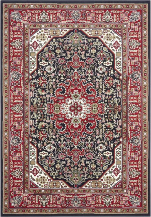 Dywan tradycyjny 160x230cm, klasyczny czarno czerwony wzór -HANSE HOME MIRKAN