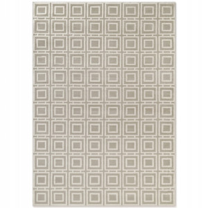 Dywan beżowo kremowy do salonu 200x290cm Elle Decoration -Perles,wzór boho