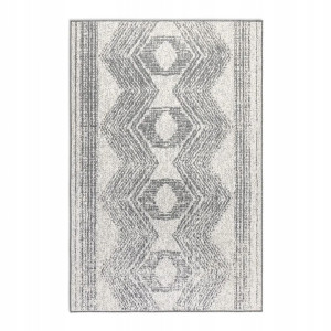 Dywan na taras 200x290cm -ELLE DECOR MERGE szaro kremowy dywan,dwustronny, zewnętrzno-wewnętrzny sznurkowy, płasko tkany