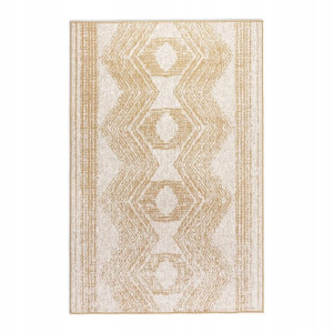 Dywan na taras 160x230cm ELLE DECORATION GEMINI- żółto kremowy, dwustronny płasko tkany,zewnętrzno-wewnętrzny
