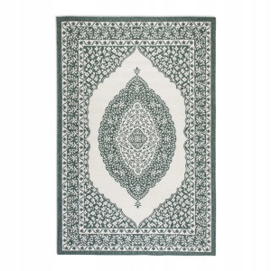 Dywan zewnętrzno-wewnętrzny na taras 120x170cm,dwustronny ,sznurkowy NORTHRUGS GEMINI, zielono kremowy, płasko tkany