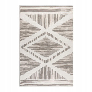 Dywan na taras 80x150cm ELLE DECORATION Gemini - beżowo kremowy, dwustronny płasko tkany,zewnętrzno-wewnętrzny
